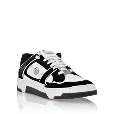 Mix Leather Lo-Top Sneakers Hexagon Image