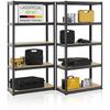 Juskys - Lagerregal Basic 4er Set 180x90x40 cm – 4 Schwerlastregale mit 20 Böden – max. 3500 kg