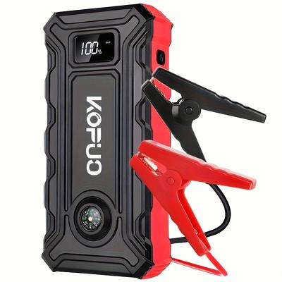TEMU Car Battery Jump Starter, Car Jump Pack For To 8.5l Gas And 7.0l Engines, 12v Portable Jump Box Withusb/power Bank/dual Output/led Light, Car Charger Image