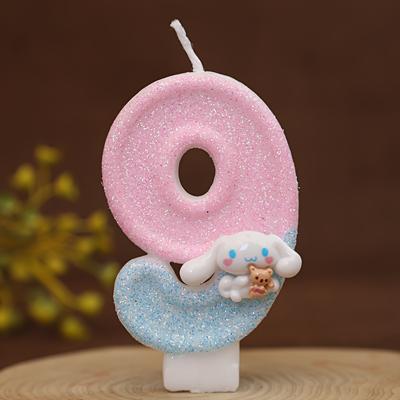 TEMU Kawaii Cute Creative Cinnamoroll Number Birthday Cake Decoration Candle Candles Birthday Cake Decoration Anniversary Party Candles Image