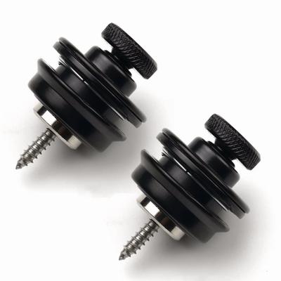 TEMU 2pcs Alloy Electric Guitar Straplocks, Non-slip Safety Strap Locks For Bass And Musical Instruments, Guitar Accessories Strap Image