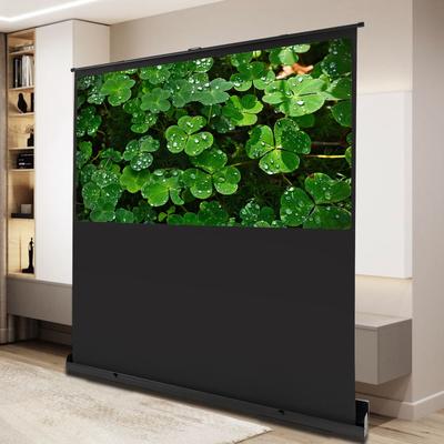 TEMU 70*40inch Pull-up Projection Screen, Portable Projection Screen, Floor Projection Screen, Black Image