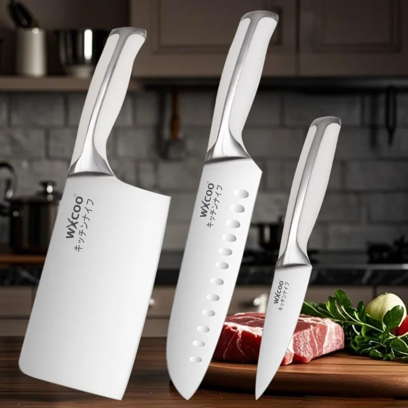 Edelstahl Küchenmesser Scharfe Santoku Schneiden Knochen Hacken Messer Haushalt Professionelle Obst Gemüse Utility Messer Image