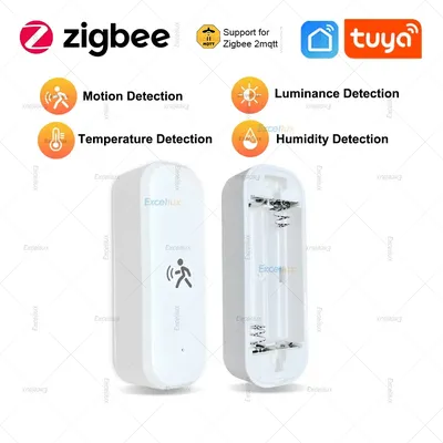 Zigbee Menschlichen Motion Detektor Sensor Mit Helligkeit Temperatur Feuchtigkeit Erkennung Smart Home Sicherheit Alarm Sensor Für Tuya Z2M