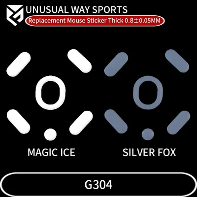 UnusualWaySports Mouse Skates Feet G304 Cambered Surface PTFE Anti Collapse Magic Ice Pink Black