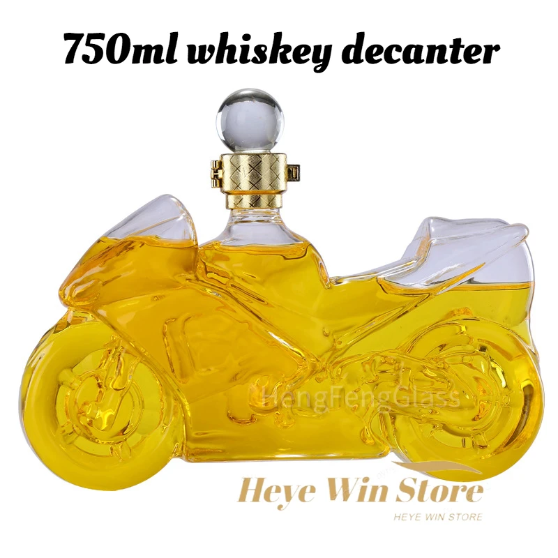 750 ml Vintage Motorrad geformte Dekanter Whisky Glas Alkohol Flasche einzigartige Likör Bar und Party Dekorationen für Likör Image