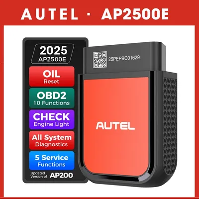 Autel MaxiAP AP2500E Bluetooth Code Reader CAN FD OBD2 Scanner Full Systems ABS SRS 45+ Car Brands