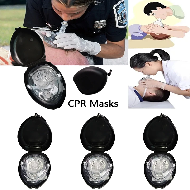 1-10 stücke Professionelle Erste Hilfe CPR Atemmaske Schützen Retter Künstliche Beatmung Wiederverwendbar Mit Einweg Ventil Werkzeuge Image