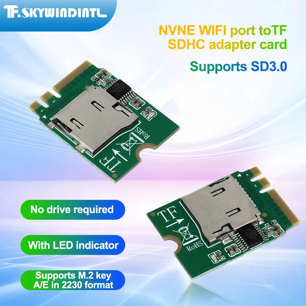 M.2 A+E-Taste zum Micro SD/SDHC/TF-Kartenleser USB3.0 unterstützt Konverter der Größe 2230 mit LED-Anzeige für Laptop-Computer Image