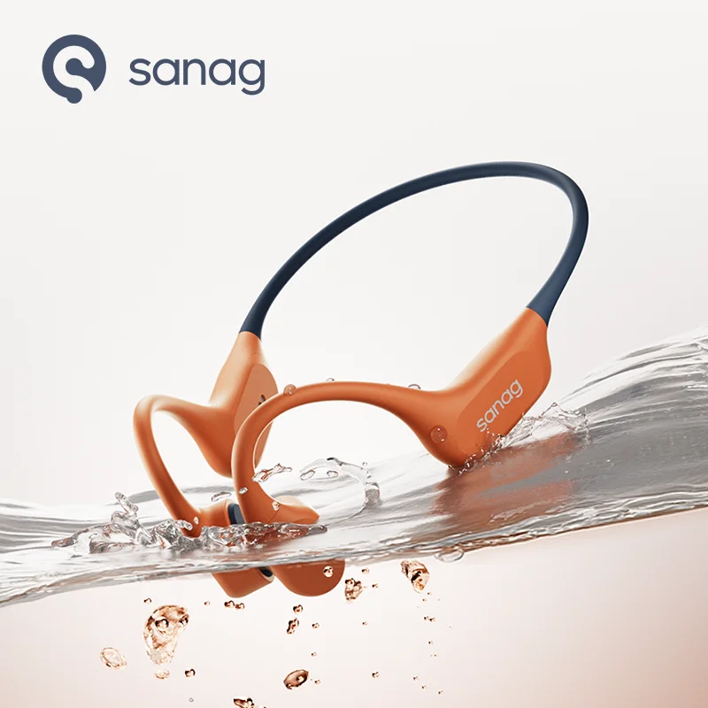 Sanag B77S IPX8 Schwimmen Kopfhörer Knochenleitung Bluetooth Kopfhörer Flash-verkauf 64 GB Speicher MP3 Player Drahtlose Headset Image