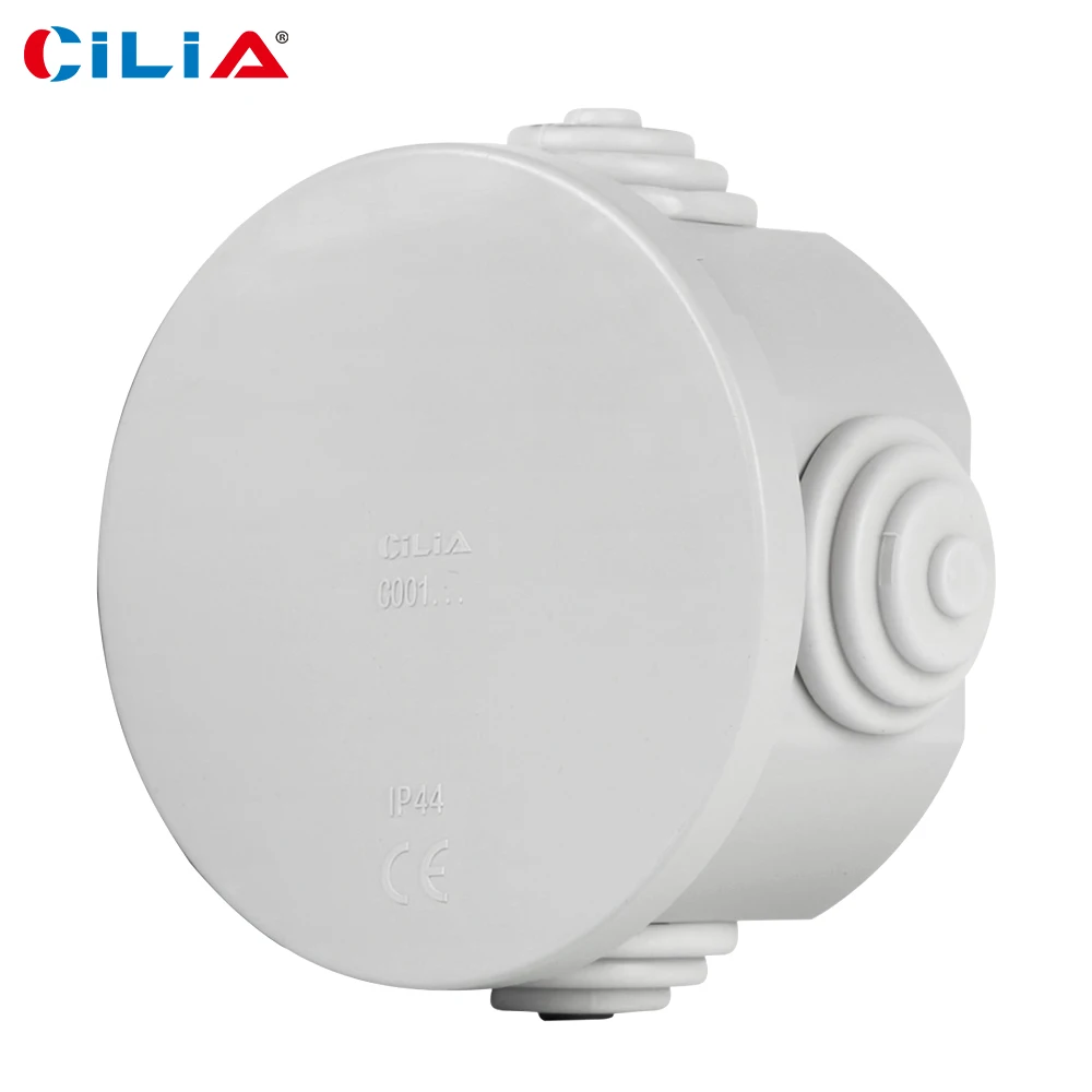 CILIA 1 Stück wasserdichte Anschlussdose, IP55-Außen-Elektrokasten, langlebiges PC-Kunststoffgehäuse für den Innen- und Außenbereich, kein Openi Image