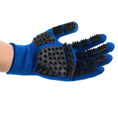 Cat & Dog Grooming Cleaning Bathing Pet Hair Grooming Gloves 1PC De-fluffing Anti-Scratch & Bite Five Fingers Pet Supplies