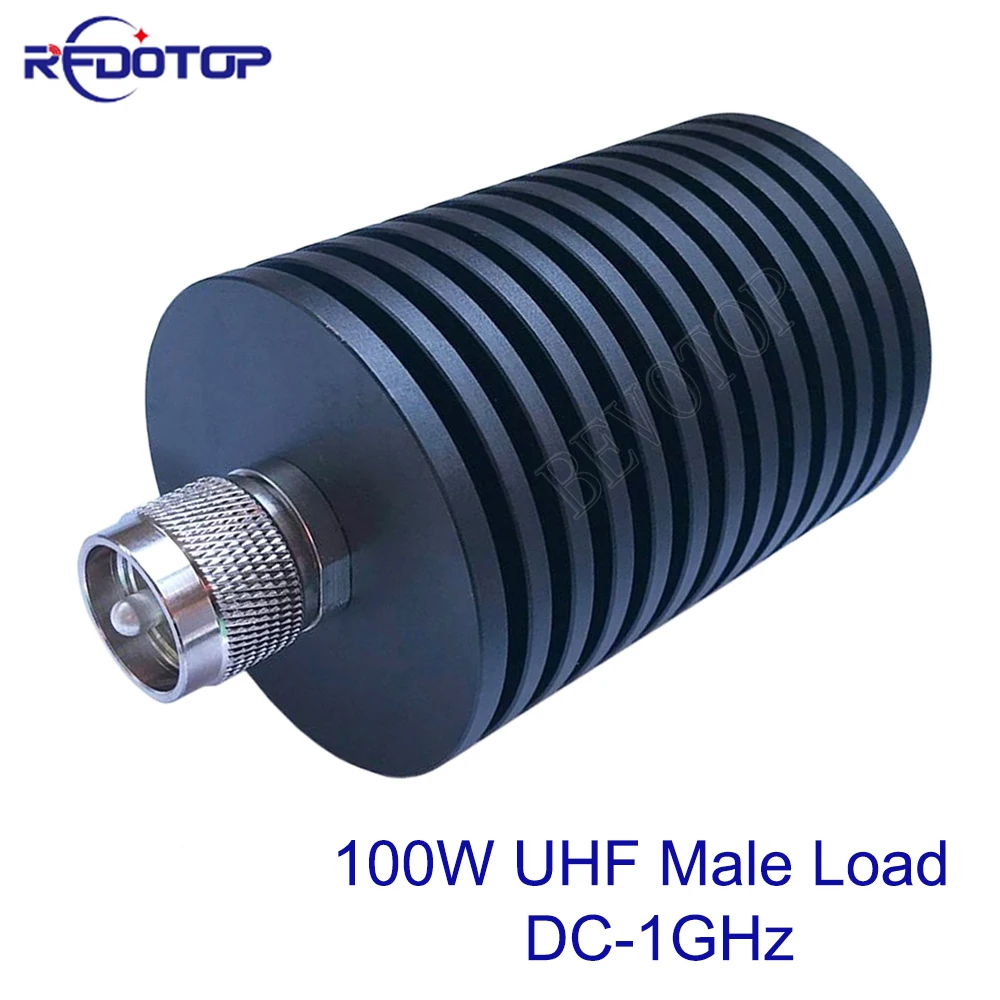 100 W UHF PL259 Stecker Stecker RF Koaxial Termination Dummy Load DC-1 GHz 50 Ohm Vernickelt RF Zubehör Image