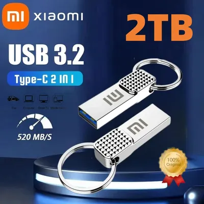 Xiaomi USB 3.2 Metall-Flash-Laufwerk, wasserdicht, tragbar, U-Disk für Datenspeicherübertragung, langlebig, zuverlässige Leistung Image