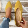 Flache Damenschuhe mit spitzer Zehenpartie, flache Schuhe für Damen, einfarbig, Slip-on-Design, lässig, atmungsaktiv, Damen-Loafer, bequeme Schuhe, Größe 36–43