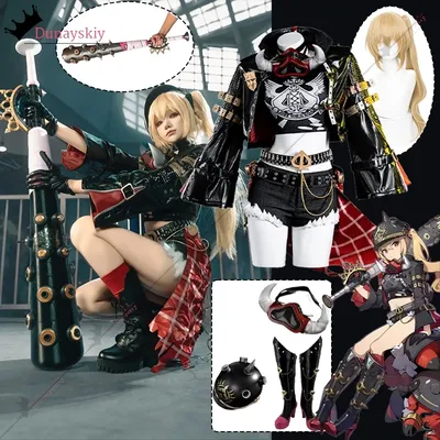 Spiel Zenless Zone Zero Lucy Cosplay Kostüm Goth Lolita Kleid Perücke Maske Helm Uniform ZZZ Image