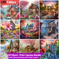 Resina 120 colori casa pittura diamante paesaggio 5d fai da te trapano mosaico fiore con adesivo leggenda decorazioni per la casa strass kit artigianale