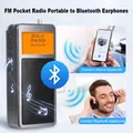 Mini radio portatile Bluetooth tascabile DSP radio stereo FM altoparlante Bluetooth wireless con sveglia retroilluminazione ricarica schermo