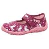 Hausschuh SUPERFIT "BONNY WMS: Mittel", Kinder, Gr. 23, rot (bordeaux einhorn), Baumwolle, Glitzer, klassisch, Schuhe, Kindergartenschuh mit Einhorn-Motiv, Größenschablone zum Download