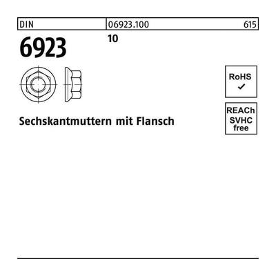Sechskantmutter DIN 6923 m.Flansch M 10 10 Image