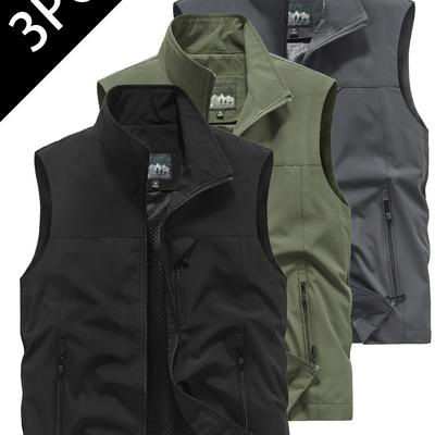 TEMU 3pcs Set 2025 ' Color Casual Vest Outdoor Climbing Vest Image