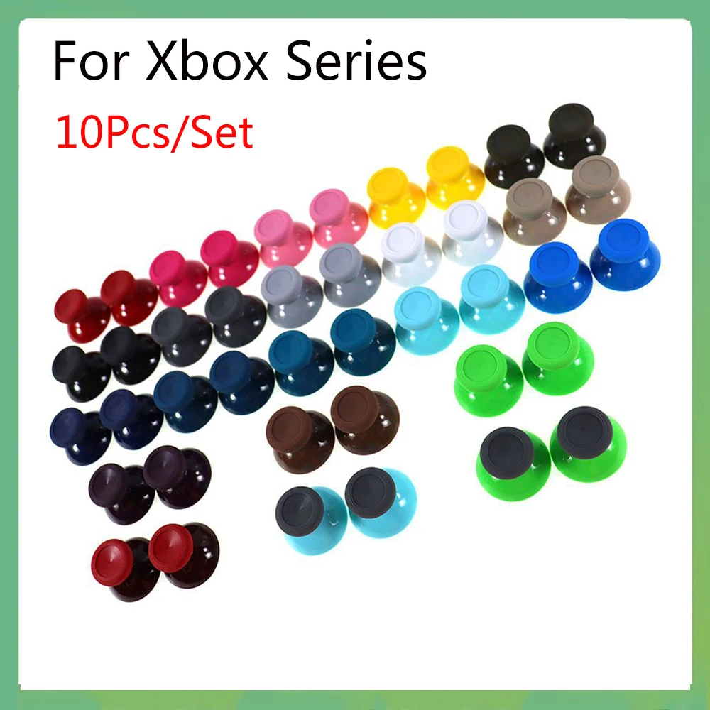 10Pcs For Xbox One Joystick Caps Cover For Xbox Series S/X Controller 3D Analog Thumbsticks Button Mushroom Cap Set Accessory