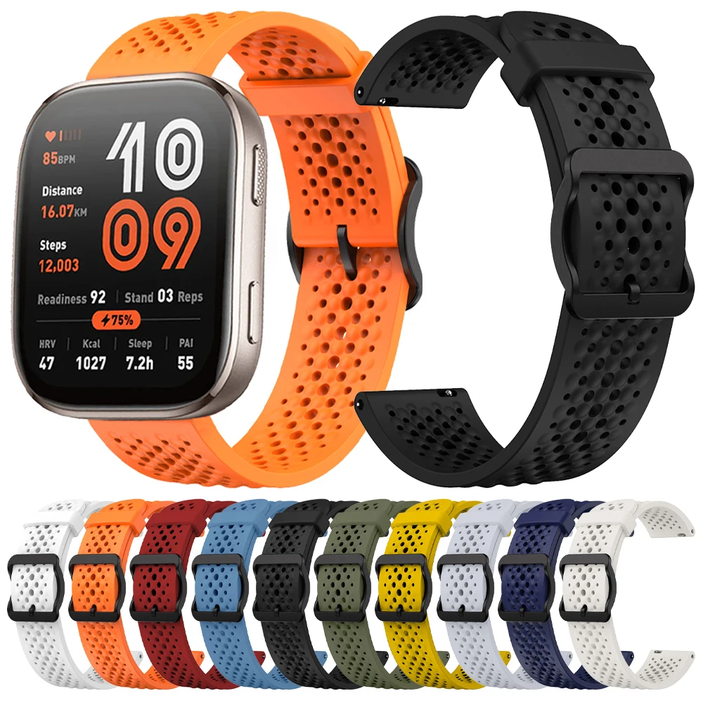 22 mm atmungsaktives Armband für Huami Amazfit Bip 6 46 mm Sportarmband für Amazfit BALANCE/CHEETAH Pro/GTR 4 3 2e 47 mm/Stratos 3 Armband Image