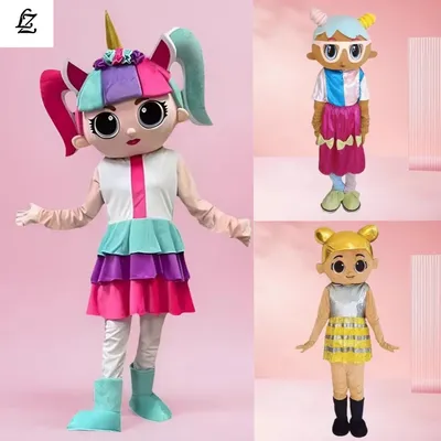 Deluxe Einhorn Mädchen Maskottchen Kostüm Erwachsene Cosplay Weihnachten Geburtstag Party Kostüm Anzüge Halloween Karneval Aktivität Requisiten Image