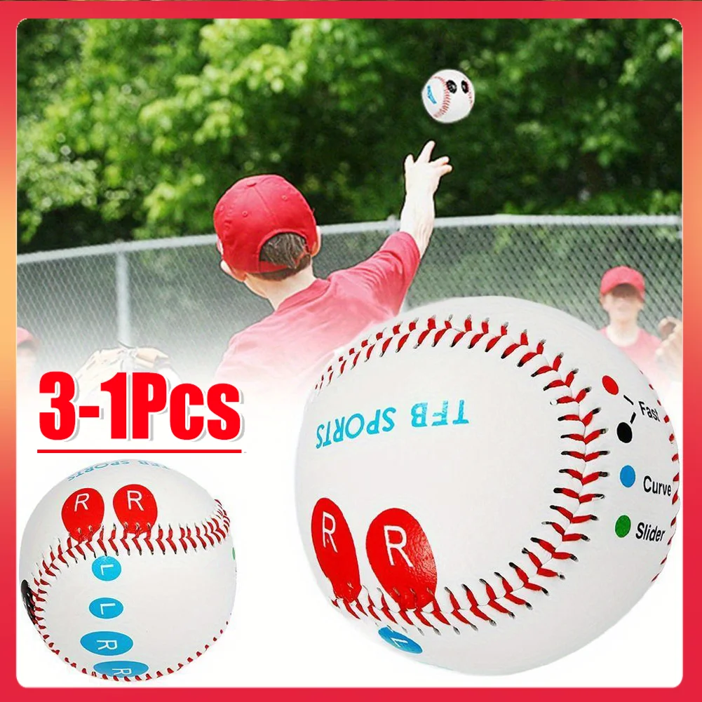 1/2/3 Stück Wettkampftraining Baseball 9 Zoll Softballtraining Hardball PVC Praxis Baseball Pitching Praxis Baseball Image