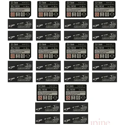 10 Sets BL1830 Tag Li-Ion battery 18V Sticker Label For Makita 18V 3Ah 4Ah 5Ah 6Ah 9Ah BL1860 battery Logo Drill Hammer Wrench