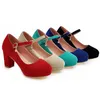 Benutzerdefinierte Plus Größe 43 frauen Plattform Schuhe Frühling Herbst Candy Farbe 7,5 cm High Heels Mary Janes Pumps Büro Dame schuhe WSH5248