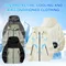 Summer Ice Fan Jacket Couple Style Cooling Air Conditioning Clothes Breathable Outerwear Casual Hooded Sunscreen Skin Clothes