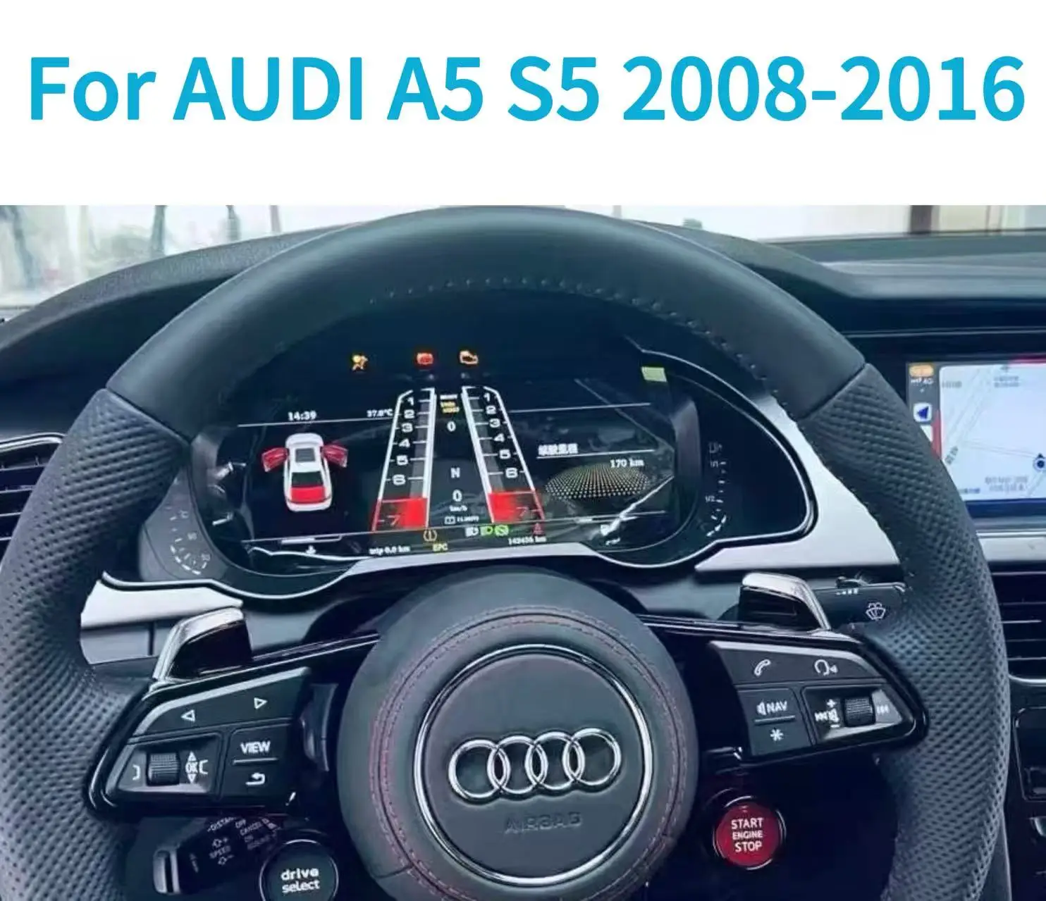 Für AUDI A5 S5 2008-2016 CarPlay LCD Digital Instrument Cluster Tachometer Passend Image