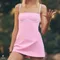 Workout Tennis Yoga Set Dress With Pad Sleeveless Yoga Jumpsuit Dress Gym Built Workout Skorts Anti Shorts Golf Sport Mini Dress