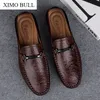 XIMO BULL High-End-Mesh-Herren-Lederschuhe, Herrenschuhe im Retro-Stil, langlebige und robuste Herren-Freizeitschuhe