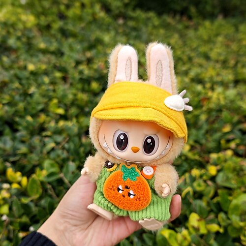 Kleidungsset für 17 cm Puppen ForLabubu Mode Kleidung Zubehör Outfit geeignet für 6,69 Zoll (17 cm) Puppe Weiche Baumwollkleidung Ersatz Keine Puppe NUR Kleidung