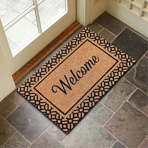 Holzmuster Fußmatte Küchenmatte Bodenmatte Rutschfeste Teppich Ölfeste Matte Innen Außen Matte Schlafzimmer Dekor Badezimmermatte Eingangsteppich Image