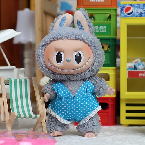 Kleidungsset Für Labubu Mode Kleidung Zubehör Outfit geeignet für 6,69 Zoll (17cm) Puppe Weiche Baumwollkleidung Ersatz keine Puppe NUR Kleidung Weihnachtsgeschenk Image