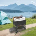 Wagon pieghevole pieghevole da 132 * 56,5 * 107 cm con vagoni da spiaggia utili resistenti da tavolo con portellone posteriore aperto per campeggio Gar