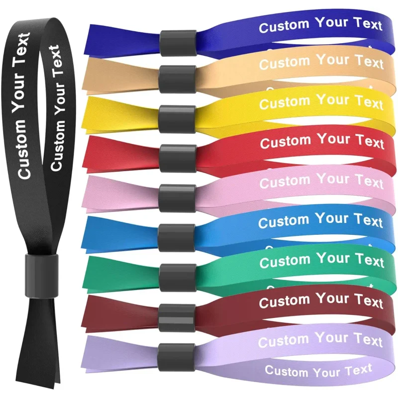 200 pezzi cinturini da polso personalizzati personalizzati braccialetti per eventi in stoffa polso VIP per eventi braccialetti usa e getta eventi concerti festa