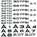 Adesivo per bagagliaio di un'auto 3D ABS 2.0 2.5 3.0 4.0 5.0TDI 30 35 40 45 50 55 TFSI TDI Per A1 A3 A4 A5 A6 A7 A8 Q2 Q3 Q5 Q7