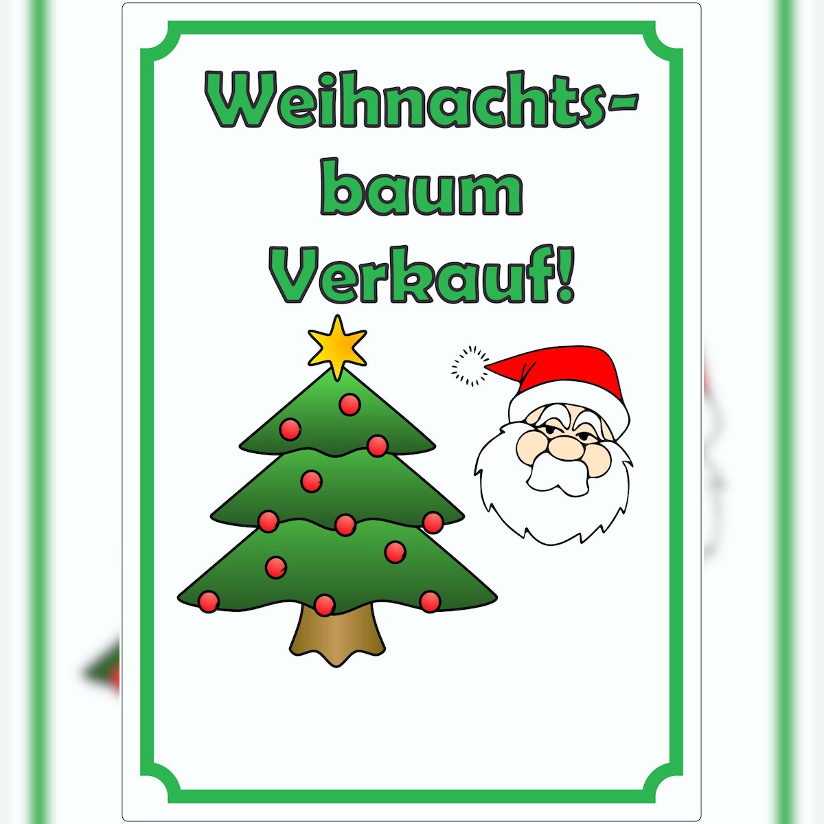 HB-Druck Werbeaufkleber Aufkleber Weihnachtsbaum Hochkant A6 (105x148mm) Image