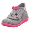 Hausschuh SUPERFIT "HAPPY OCTI WMS: Mittel", Kinder, Gr. 24, bunt (hellgrau, pink), Filz, casual, Schuhe, Babyschuh mit Klettverschluss, Größenschablone zum Download