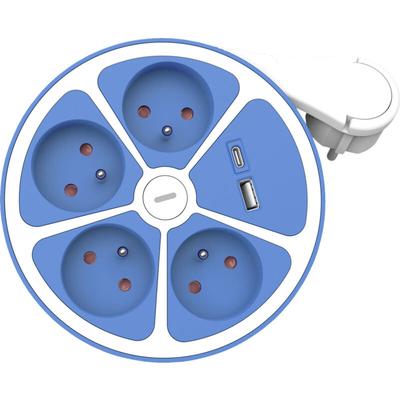 Roline - 19072342 Steckdosenleiste Weiß-Blau CEE-Stecker 1 St. Image