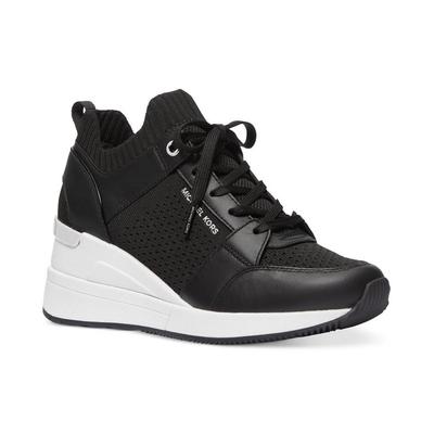 Michael Georgie Knit Lace-up Trainer Sneakers - Black - Michael Kors Sneakers