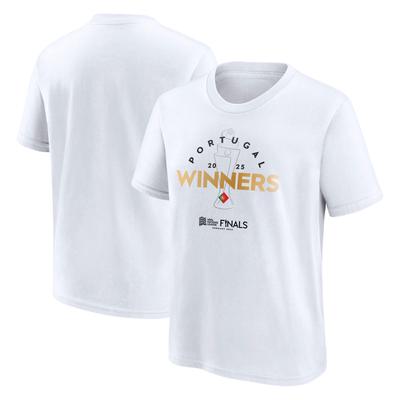 UEFA 2025 Nations League Champions Portugal Grafik-T-Shirt – Weiß – Kinder Image