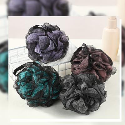 TEMU 2/3/4pcs Set Of Soft Mesh Exfoliating Bath Sponges - Odorless, Gentle Scrubbing Shower Brooms With Drawstring - Suitable For Spa And Body Scrub Image