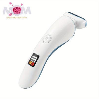TEMU Electric Shaver For Women - Rechargeable Hair Trimmer For Face/bikini/body/eyebrows, & Gentle, Portable Design With Led Display, Usb Charging Image
