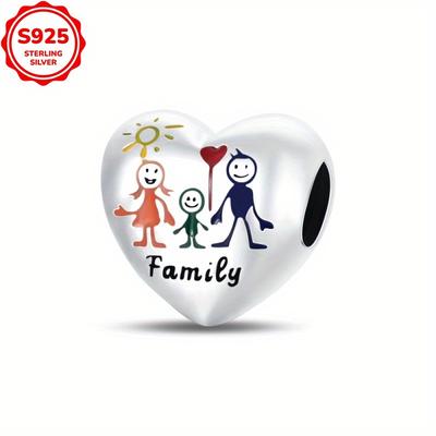 TEMU 925 Silver High Quality Low Allergy Diy Pendant Suitable For Original Brand Bracelet Diy Thanksgiving Bead Women's Charm Jewelry Gift Image