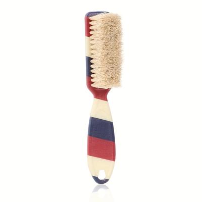 TEMU Hypoallergenic Neck Duster Brush Kit, Nylon Bristles, Plastic Handle, Beard And Mustache Grooming Tool For Hair Salon, Home, And Travel Use Image